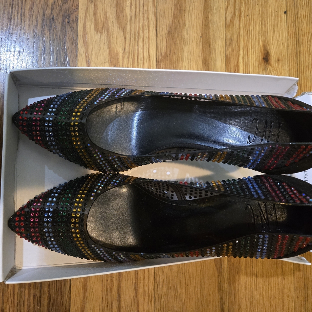 INC International Concepts Multicolor Sequin Heels